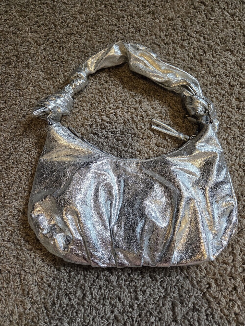 Topshop Silver Shoulder Bag